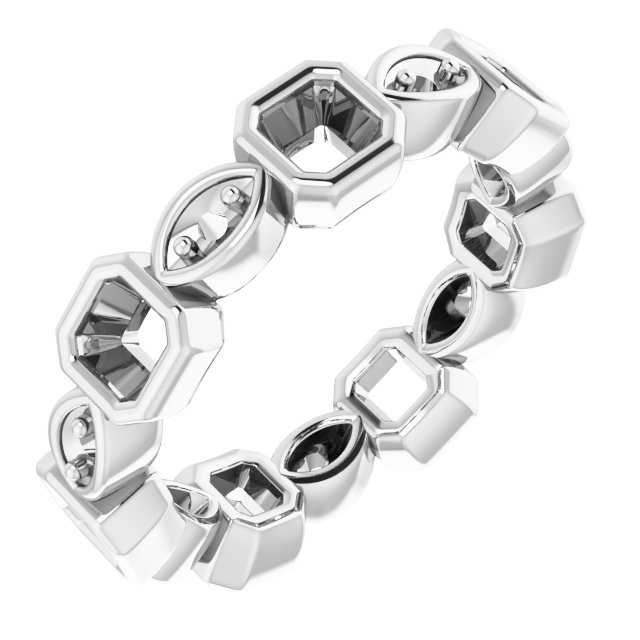 Accented Bezel-Set Eternity Band