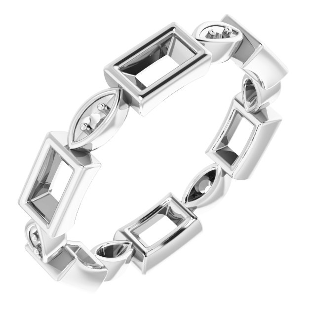 Accented Bezel-Set Eternity Band