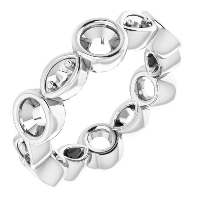 Accented Bezel-Set Eternity Band