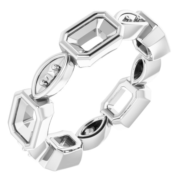 Accented Bezel-Set Eternity Band