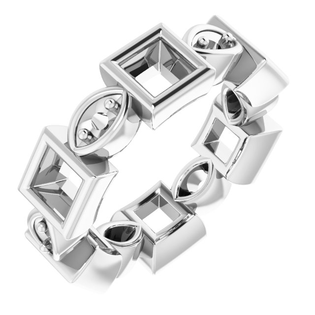 Accented Bezel-Set Eternity Band