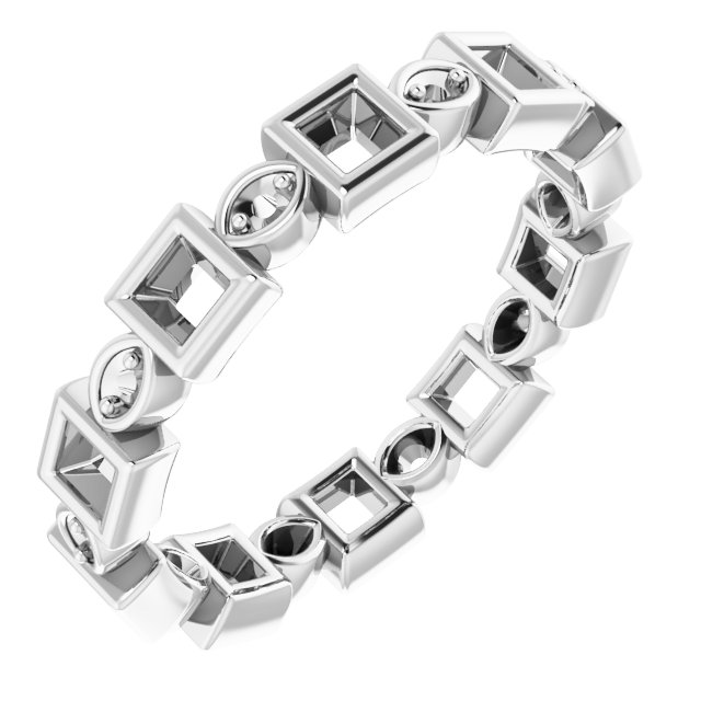 Accented Bezel-Set Eternity Band