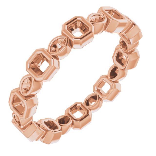 14K Rose .50 CTW Diamond Eternity Band Ref 14533422