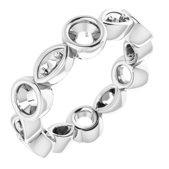 Accented Bezel-Set Eternity Band