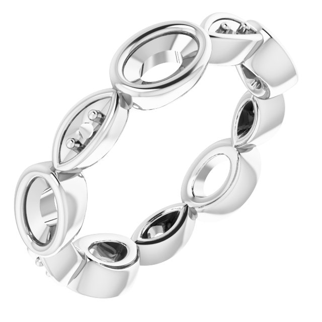 Accented Bezel-Set Eternity Band