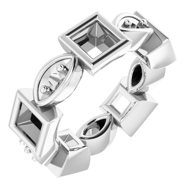 Accented Bezel-Set Eternity Band