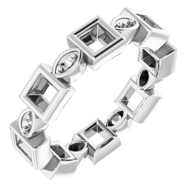 Accented Bezel-Set Eternity Band