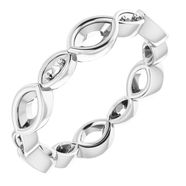 Accented Bezel-Set Eternity Band