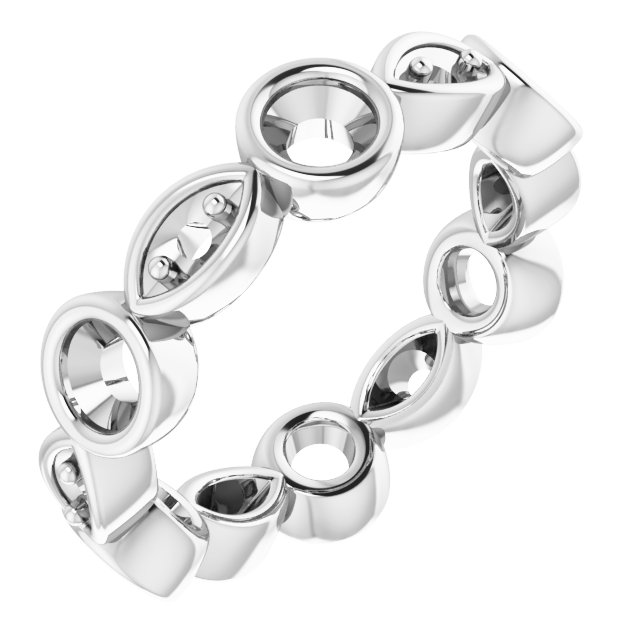 Accented Bezel-Set Eternity Band