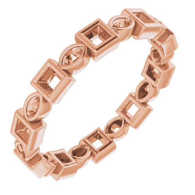 14K Rose .375 CTW Diamond Eternity Band Ref 14533071