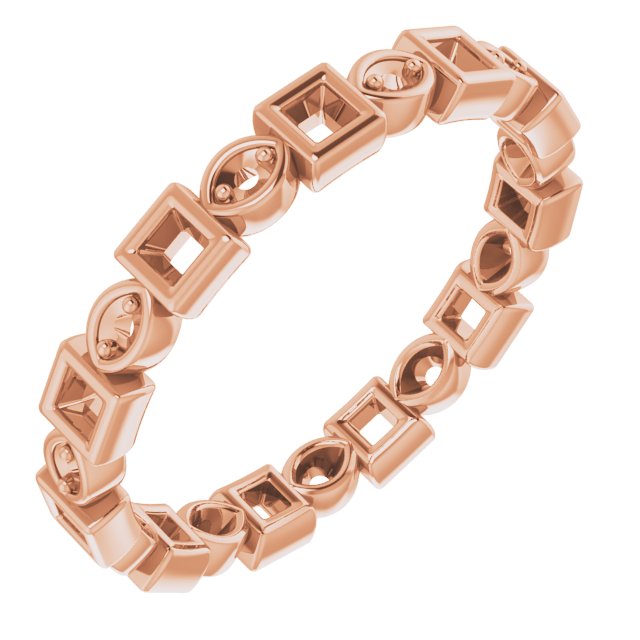 14K Rose .33 CTW Diamond Eternity Band Ref 14532866