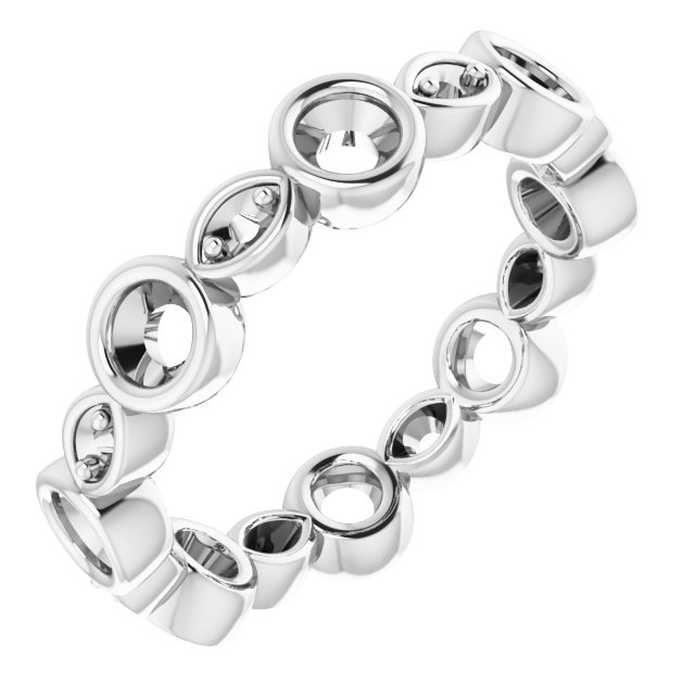 Accented Bezel-Set Eternity Band