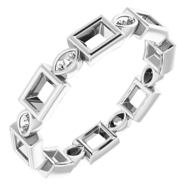 Accented Bezel-Set Eternity Band
