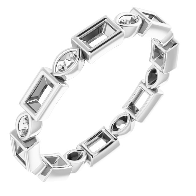 Accented Bezel-Set Eternity Band