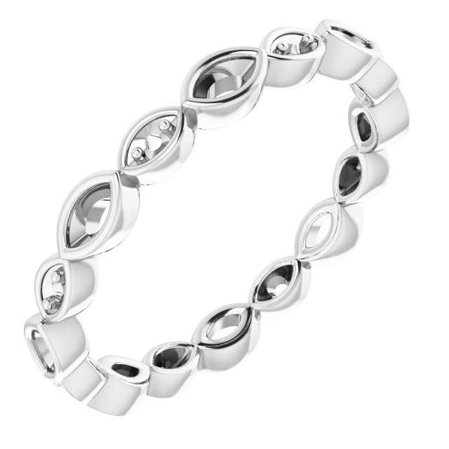 Accented Bezel-Set Eternity Band