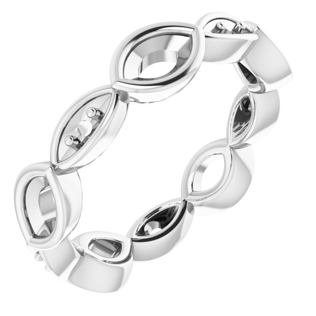 Accented Bezel-Set Eternity Band
