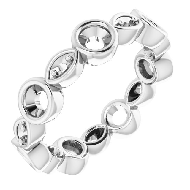 Accented Bezel-Set Eternity Band