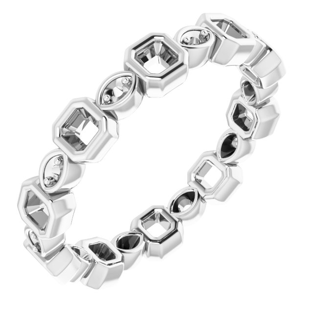 Accented Bezel-Set Eternity Band
