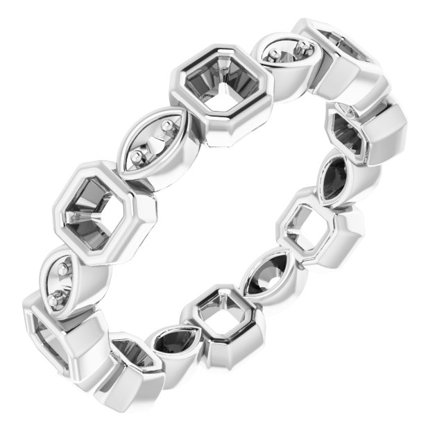 Accented Bezel-Set Eternity Band