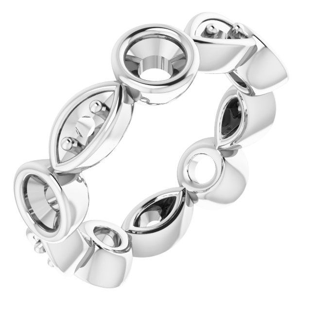Accented Bezel-Set Eternity Band