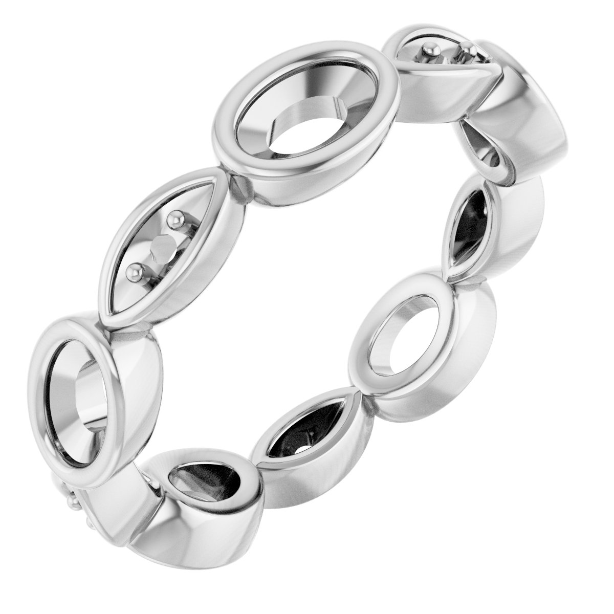 Accented Bezel-Set Eternity Band