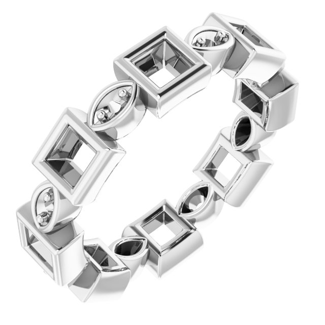 Accented Bezel-Set Eternity Band