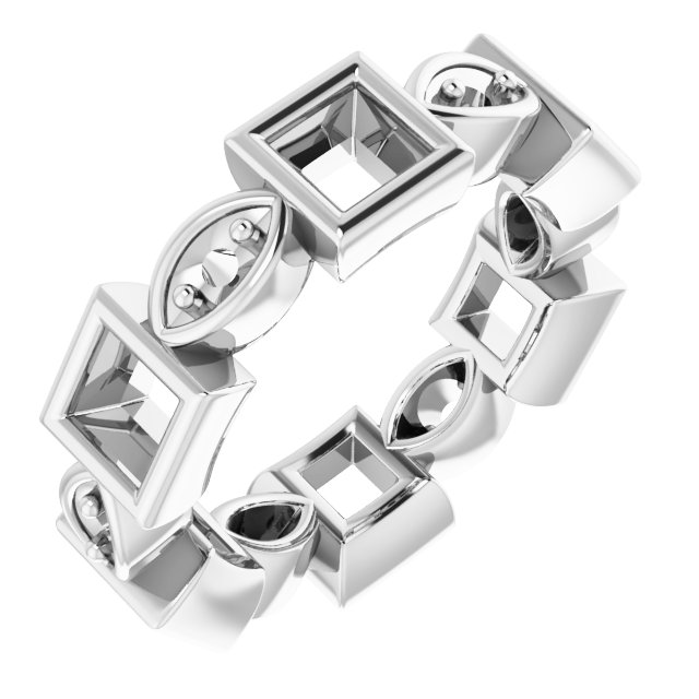 Accented Bezel-Set Eternity Band