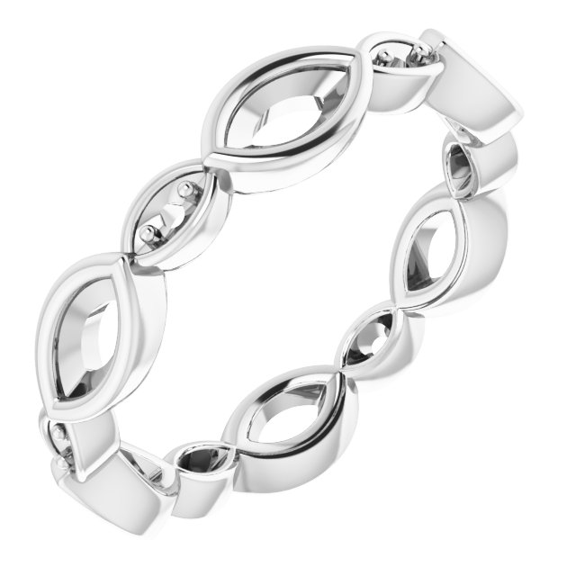 Accented Bezel-Set Eternity Band