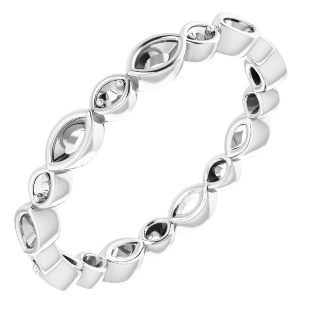 Accented Bezel-Set Eternity Band