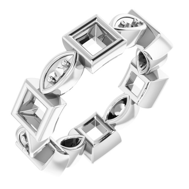 Accented Bezel-Set Eternity Band