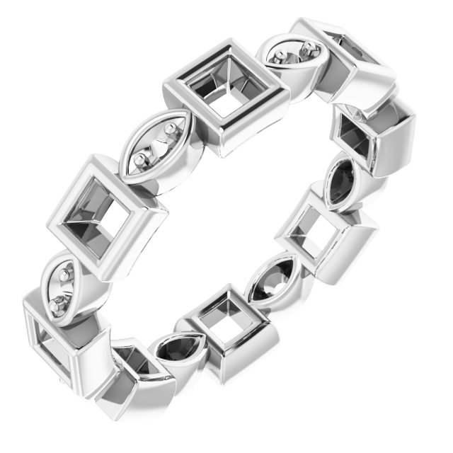 Accented Bezel-Set Eternity Band