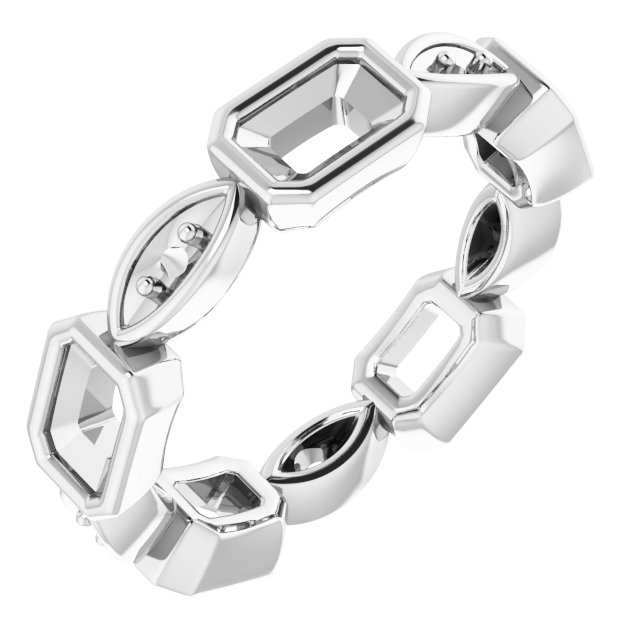 Accented Bezel-Set Eternity Band