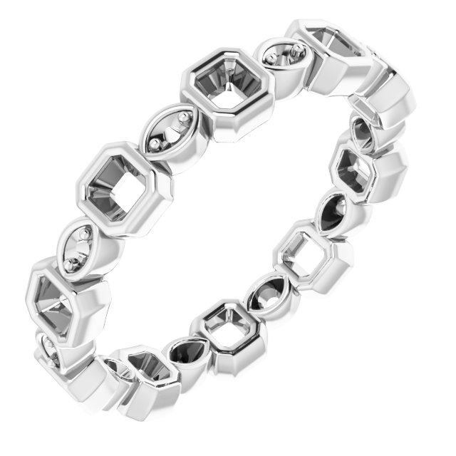 Accented Bezel-Set Eternity Band