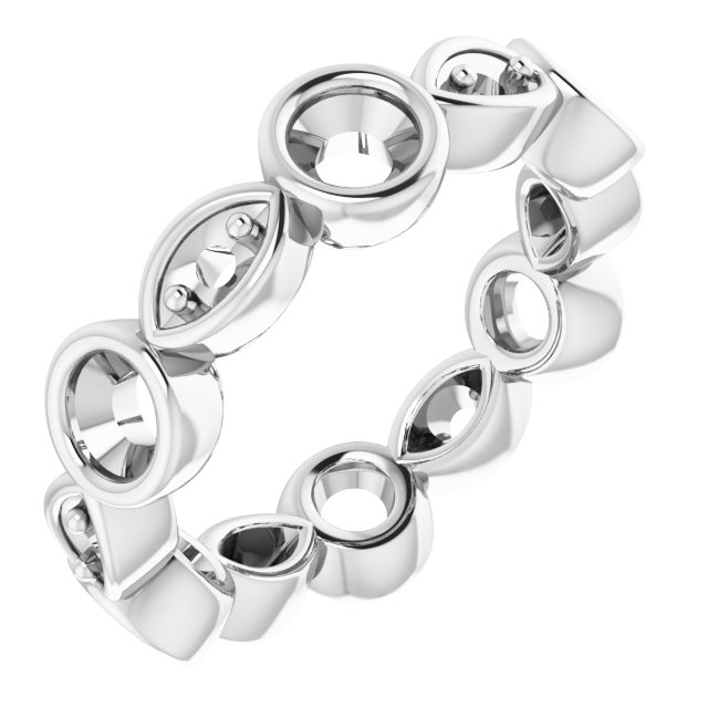 Accented Bezel-Set Eternity Band