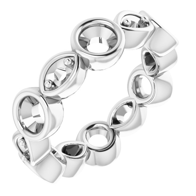 Accented Bezel-Set Eternity Band