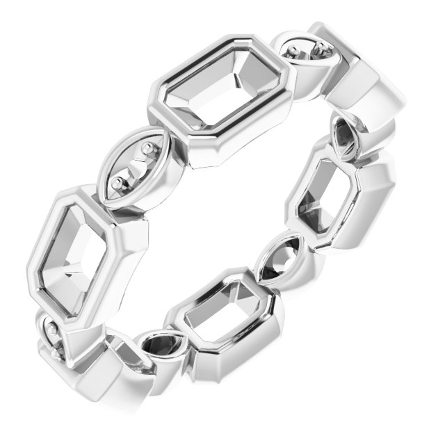Accented Bezel-Set Eternity Band
