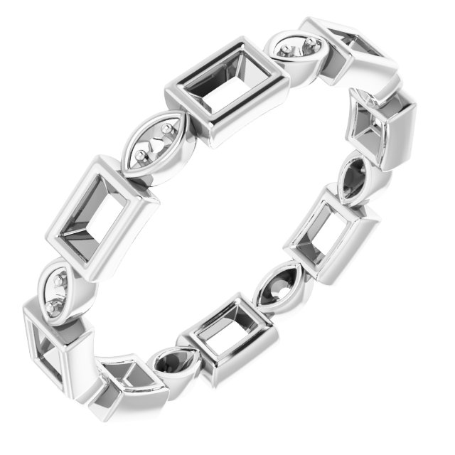 Accented Bezel-Set Eternity Band