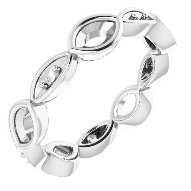 Accented Bezel-Set Eternity Band