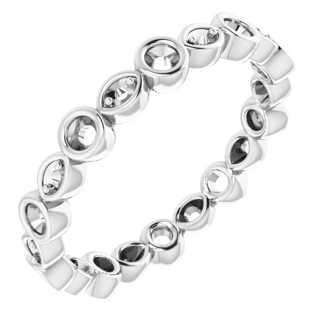 Accented Bezel-Set Eternity Band