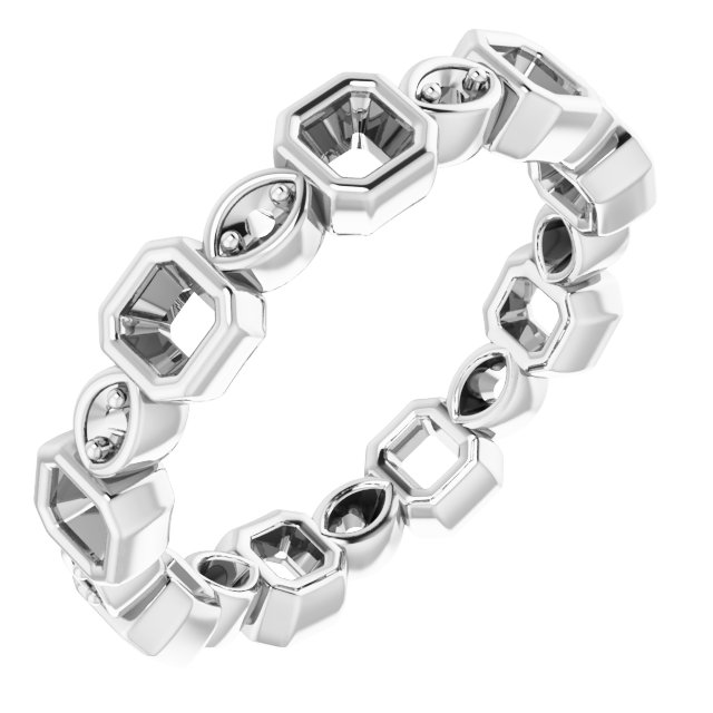 Accented Bezel-Set Eternity Band