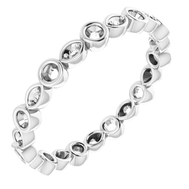 Accented Bezel-Set Eternity Band