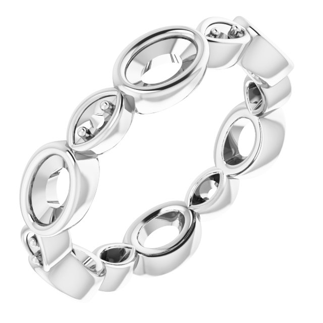 Accented Bezel-Set Eternity Band