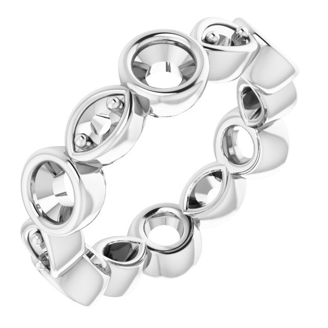 Accented Bezel-Set Eternity Band