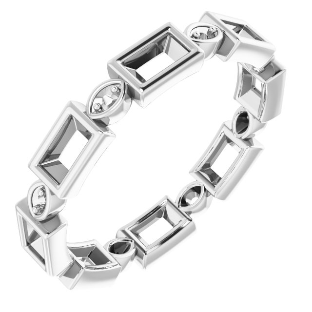 Accented Bezel-Set Eternity Band