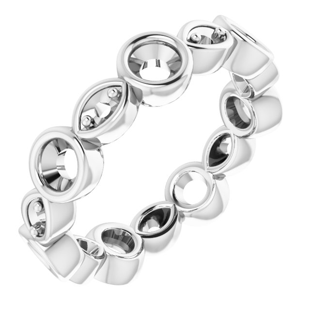 Accented Bezel-Set Eternity Band