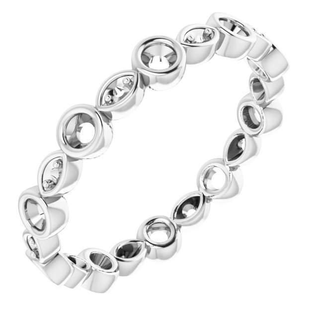 Accented Bezel-Set Eternity Band