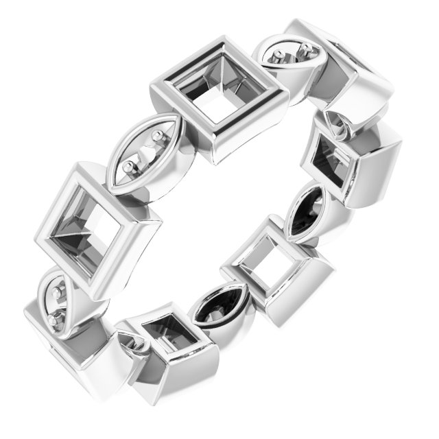 Accented Bezel-Set Eternity Band