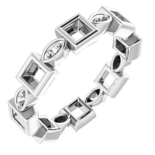 Accented Bezel-Set Eternity Band