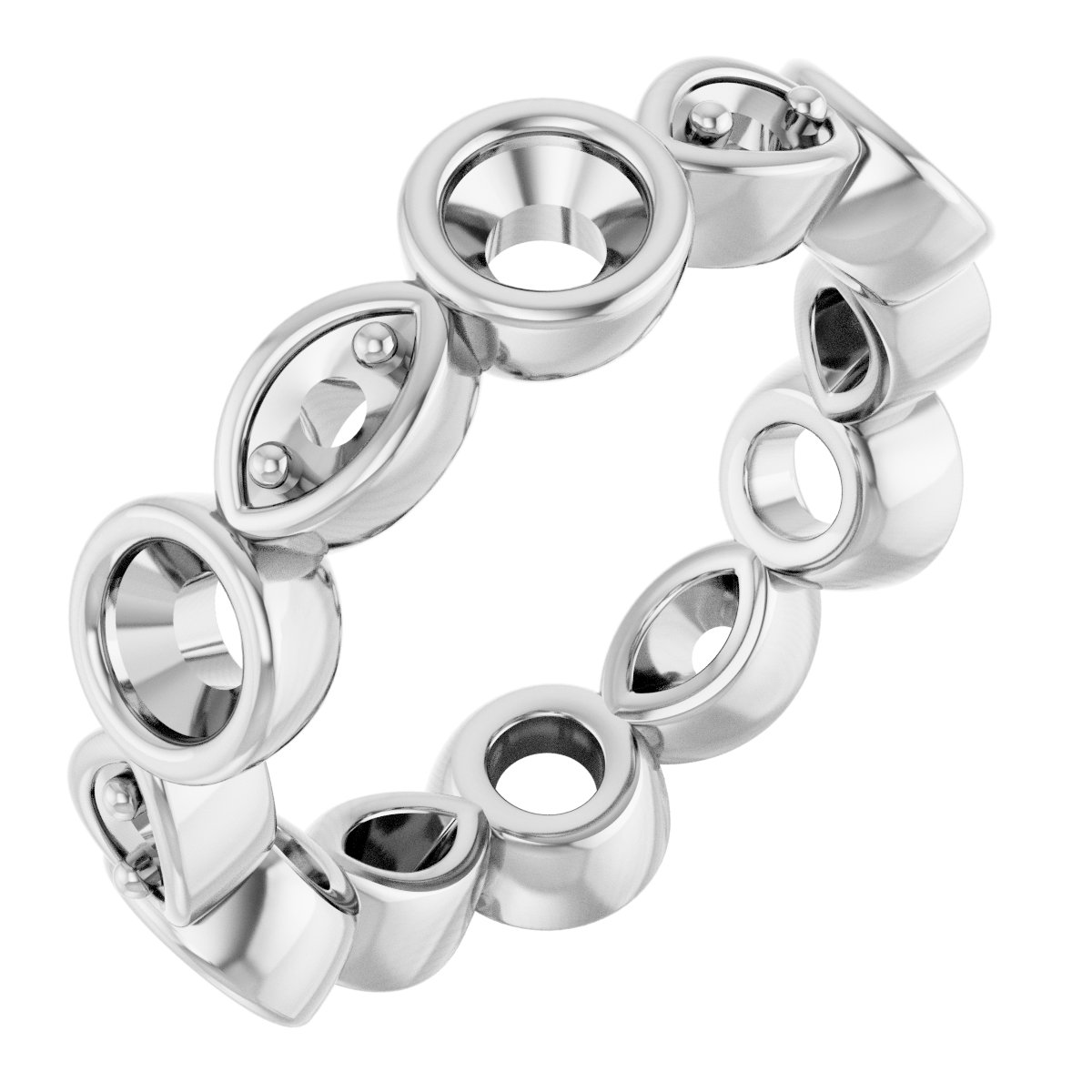 Accented Bezel-Set Eternity Band