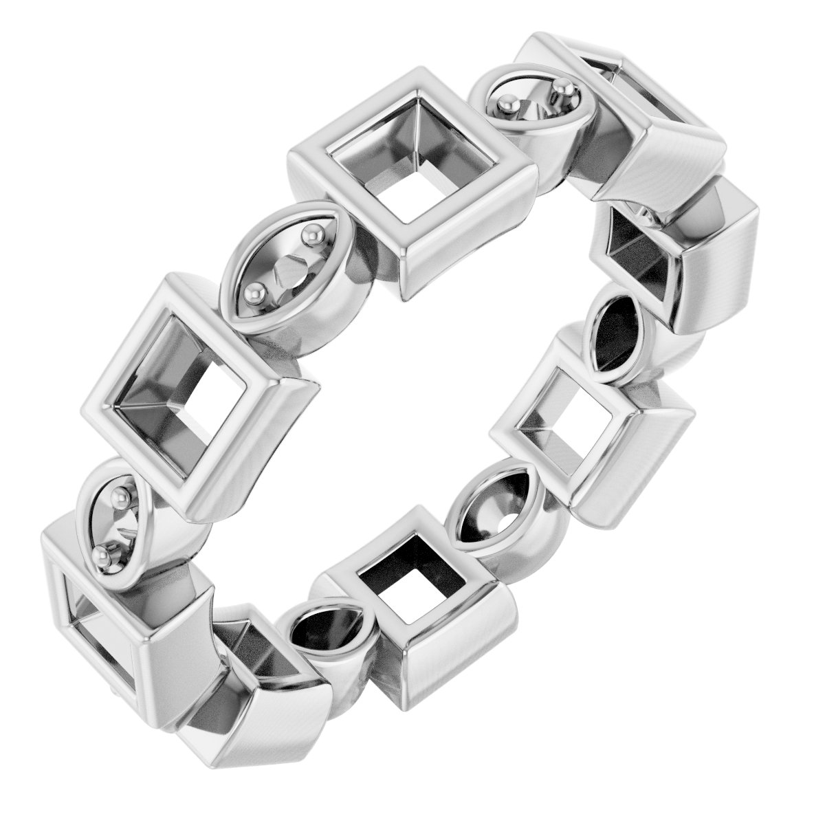 Accented Bezel-Set Eternity Band